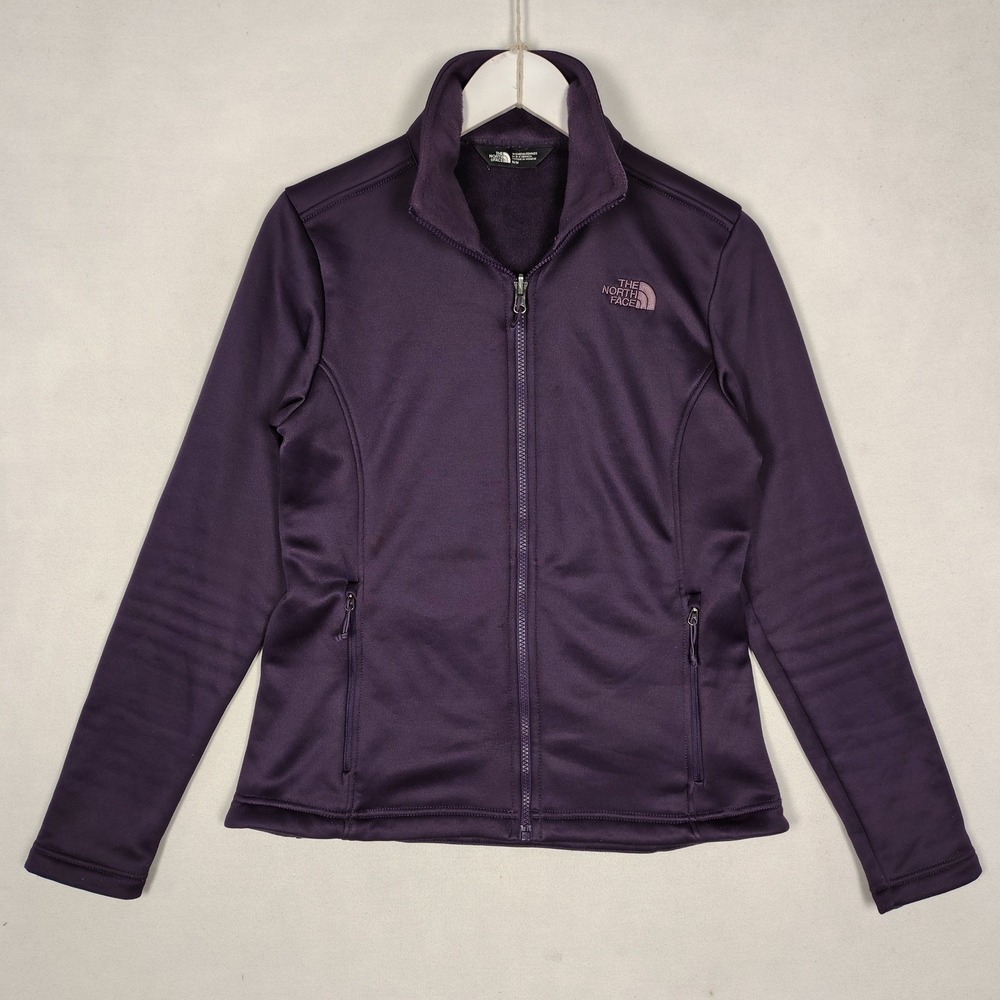 The North Face Womens Purple Full Zip Fleece Lined Softshell Jacket Size M